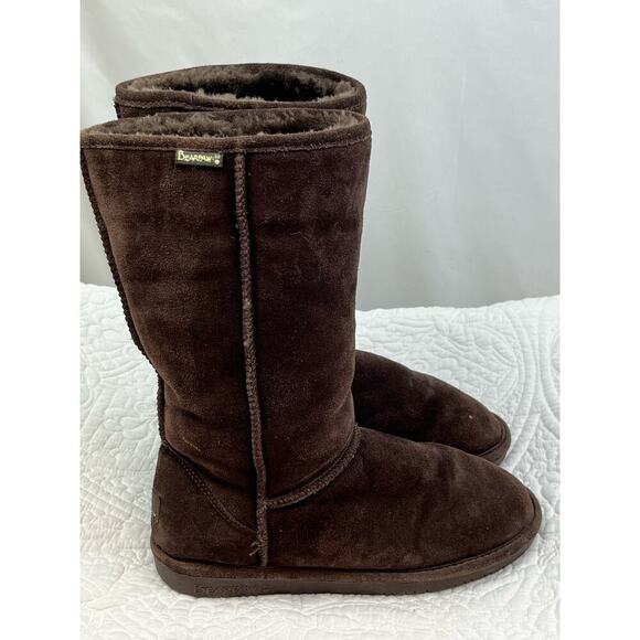 Bearpaw Womens 10 Brown Sherpa Lined Suede Upper Sheep Skin Lining Boot - Picture 10 of 10
